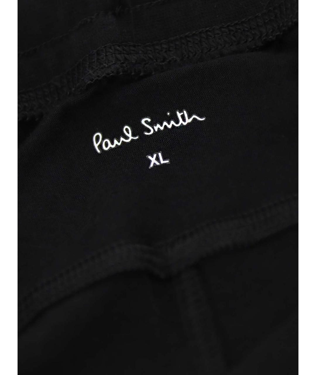 PAUL SMITH Черные хлопковые повседневные брюки, фото 4