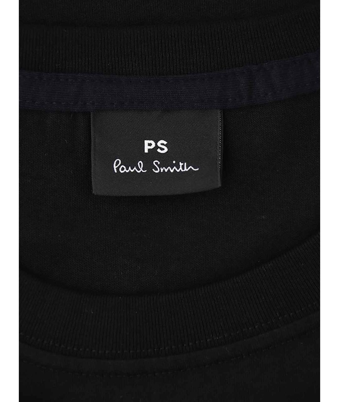 PS BY PAUL SMITH Черная хлопковая футболка, фото 3