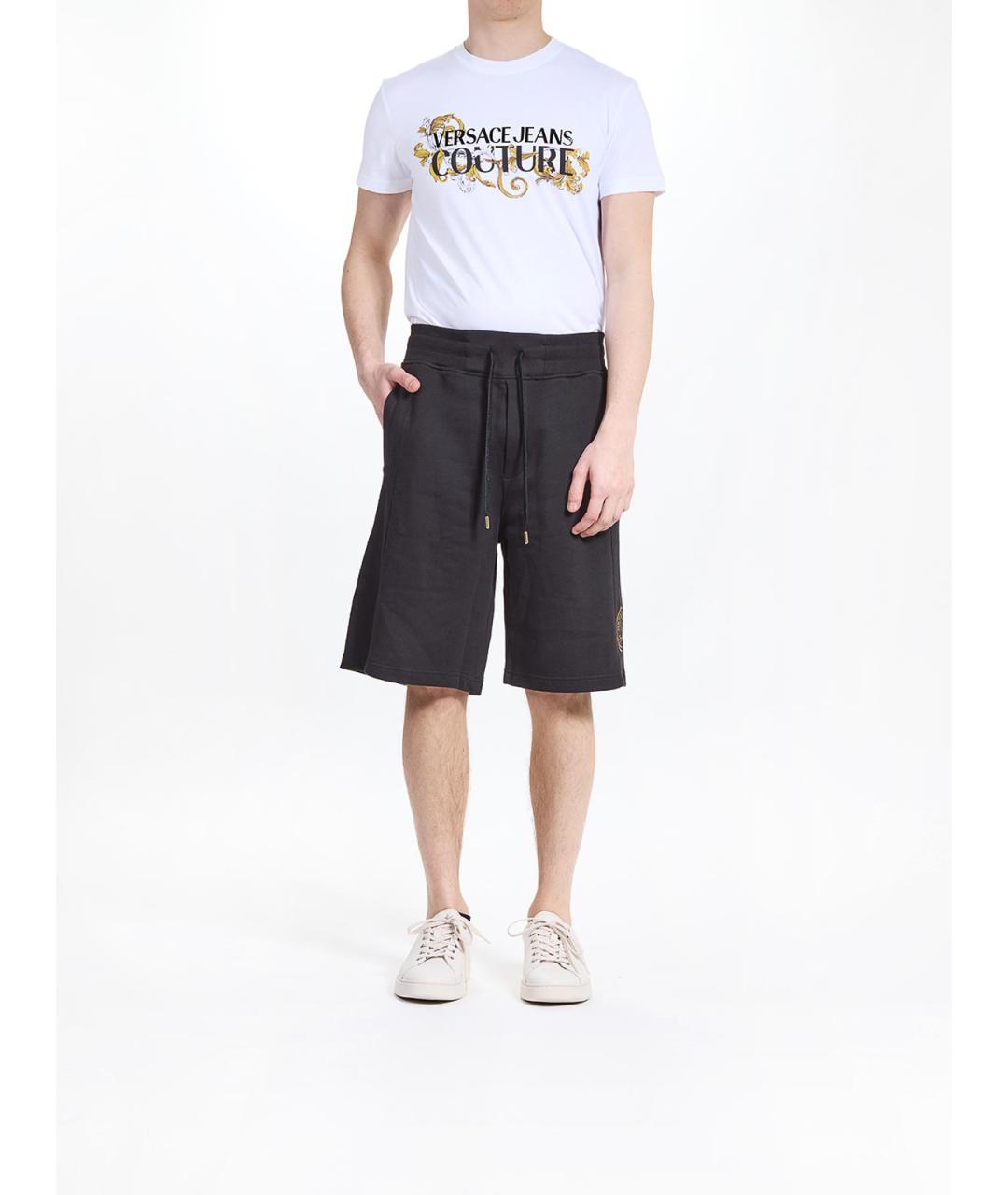 VERSACE JEANS COUTURE Черный хлопковый спортивный костюм, фото 2
