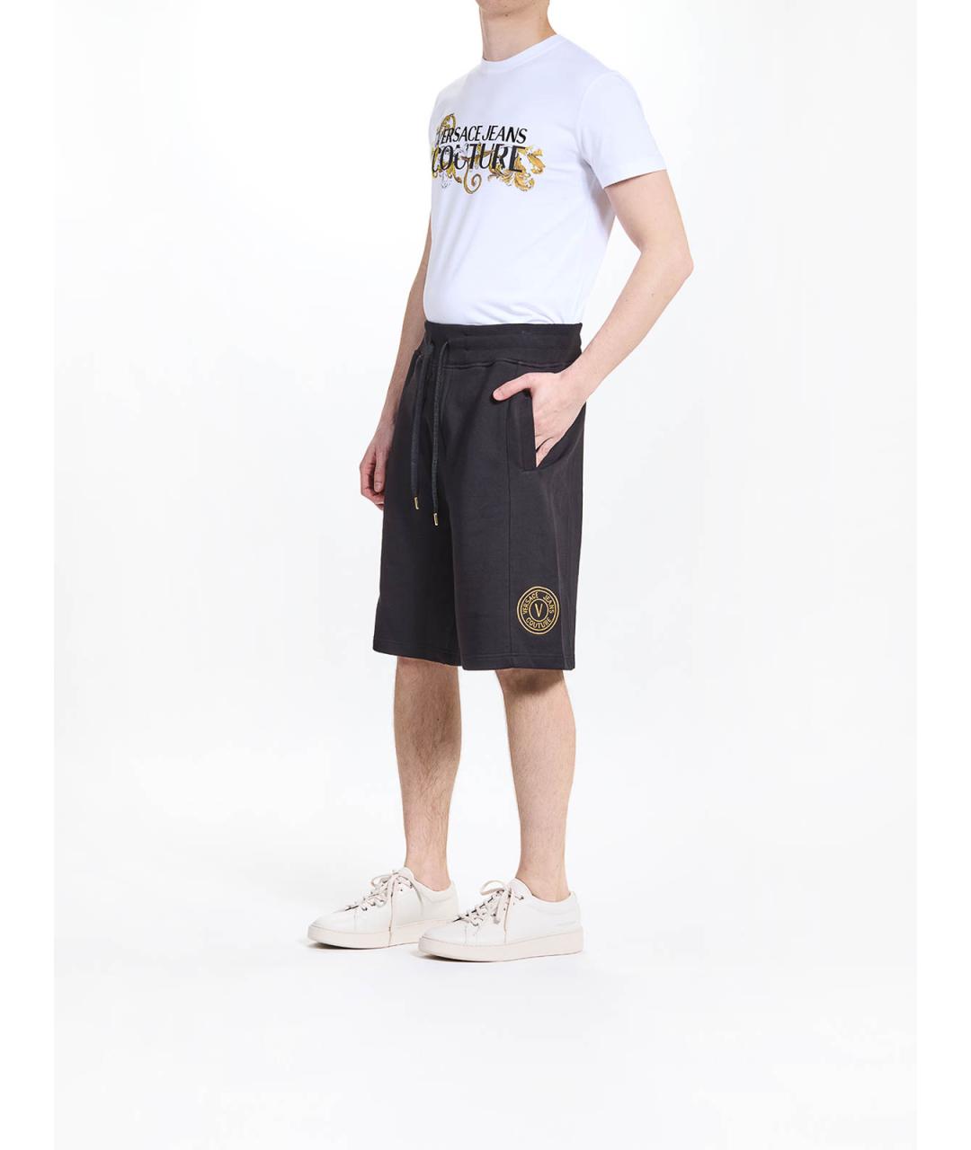 VERSACE JEANS COUTURE Черный хлопковый спортивный костюм, фото 3