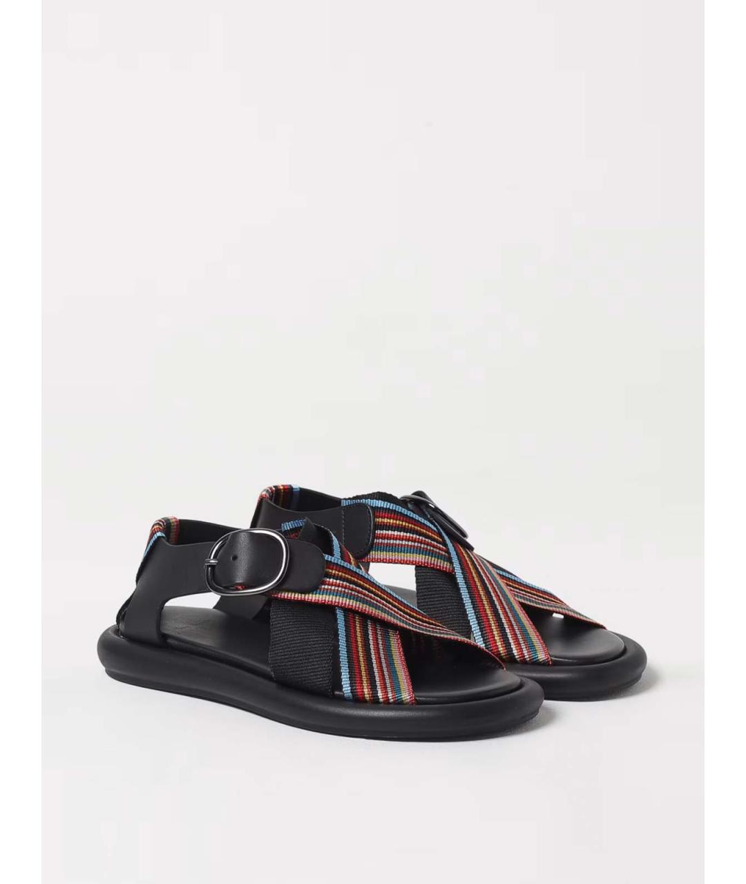 PAUL SMITH Черные кожаные сандалии, фото 2