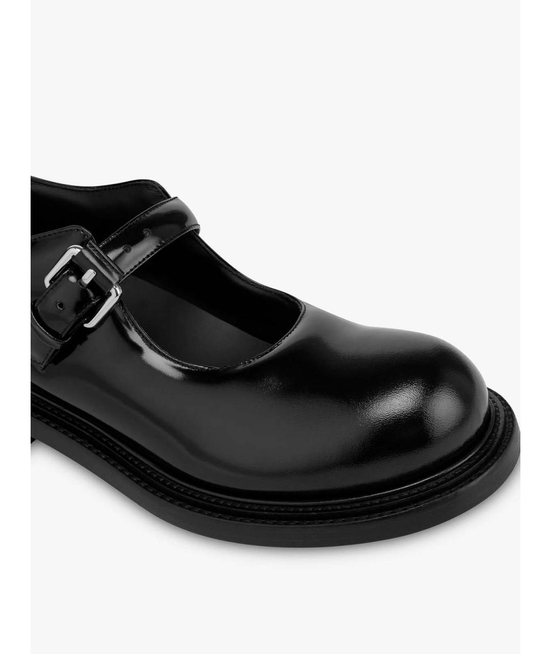 MOSCHINO Черные кожаные туфли, фото 4