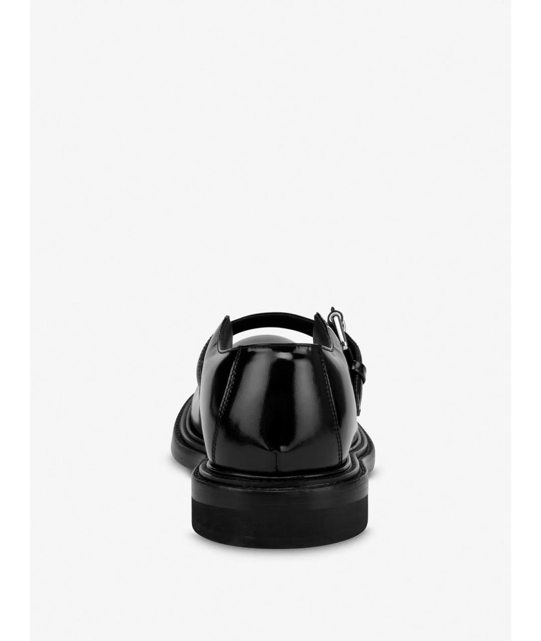 MOSCHINO Черные кожаные туфли, фото 3