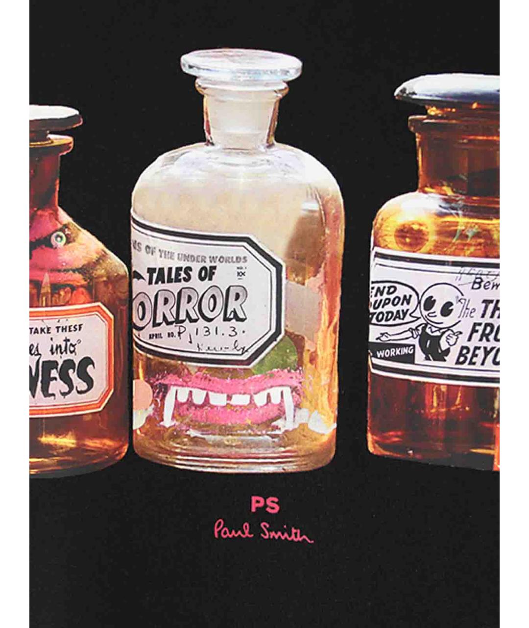 PS BY PAUL SMITH Черная хлопковая футболка, фото 3