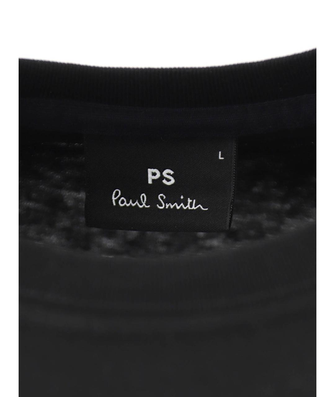 PS BY PAUL SMITH Черная хлопковая футболка, фото 4