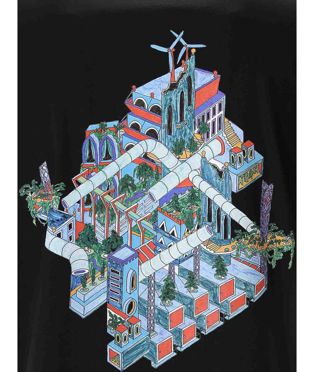 PS BY PAUL SMITH Черная хлопковая футболка, фото 3