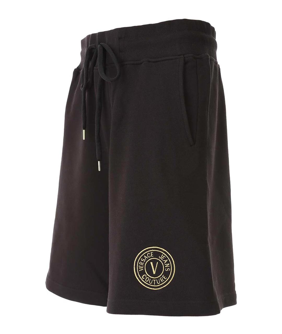 VERSACE JEANS COUTURE Черные хлопковые шорты, фото 3