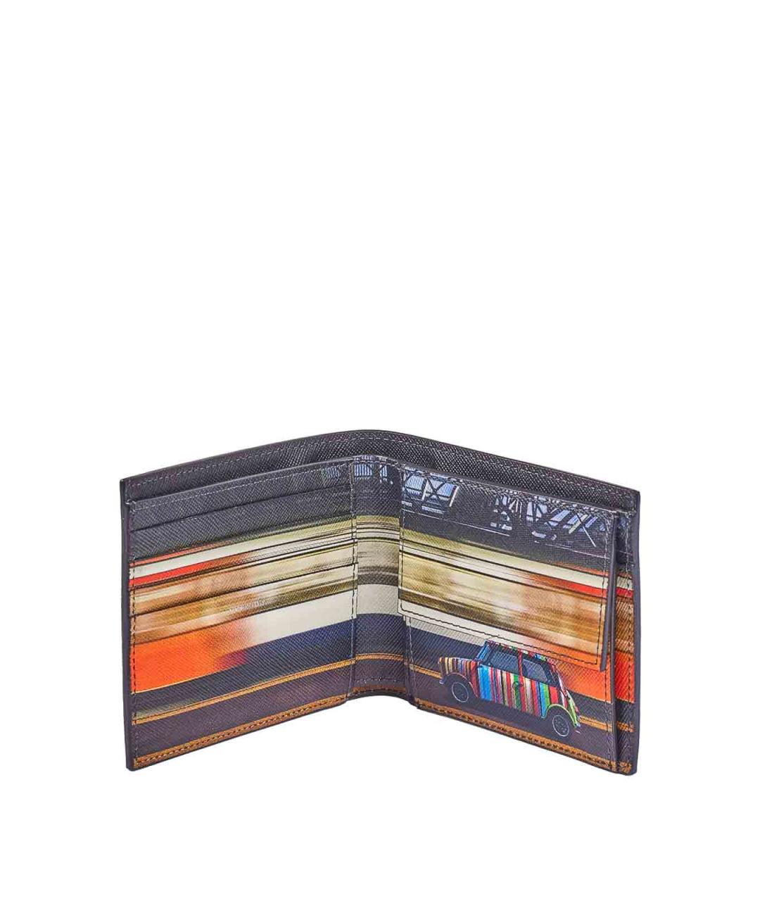 PAUL SMITH Черный кожаный кошелек, фото 3