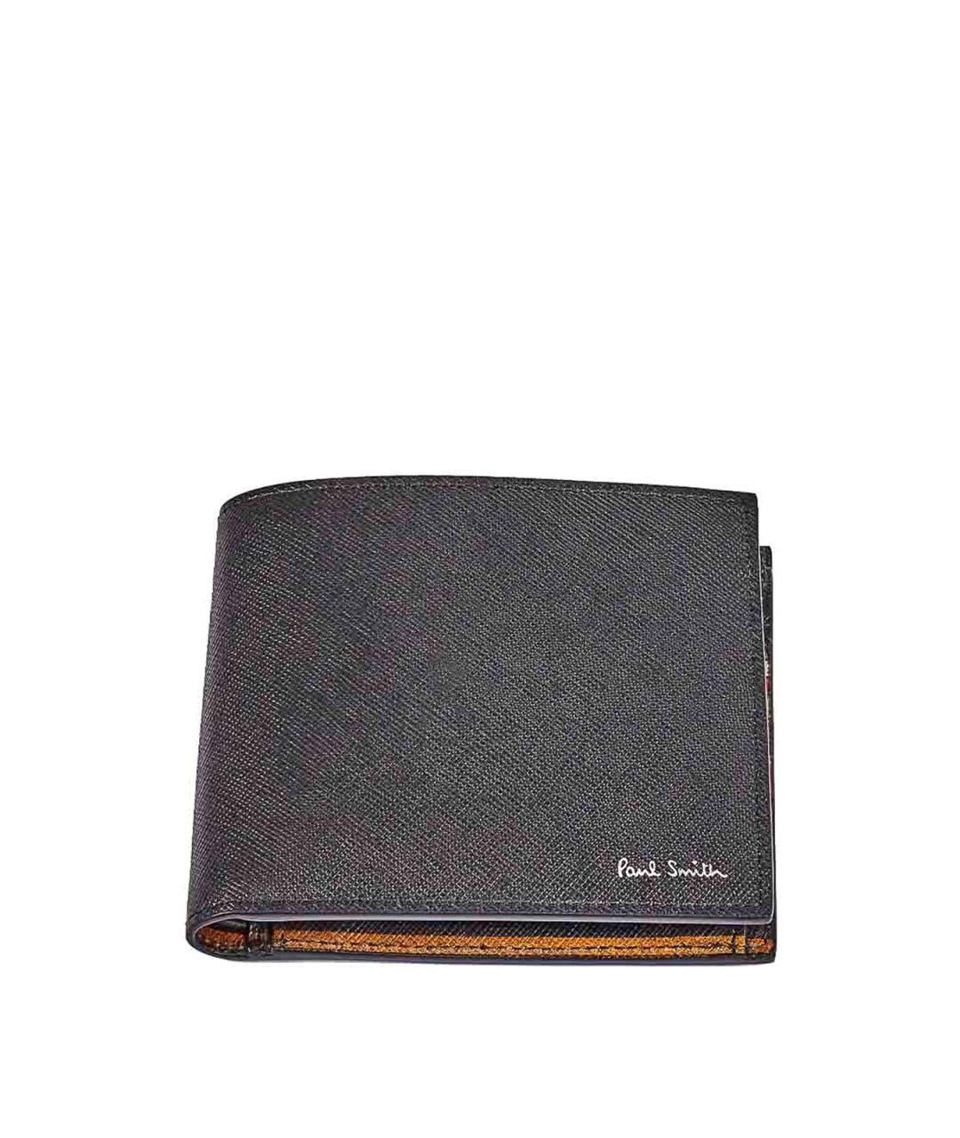 PAUL SMITH Черный кожаный кошелек, фото 1