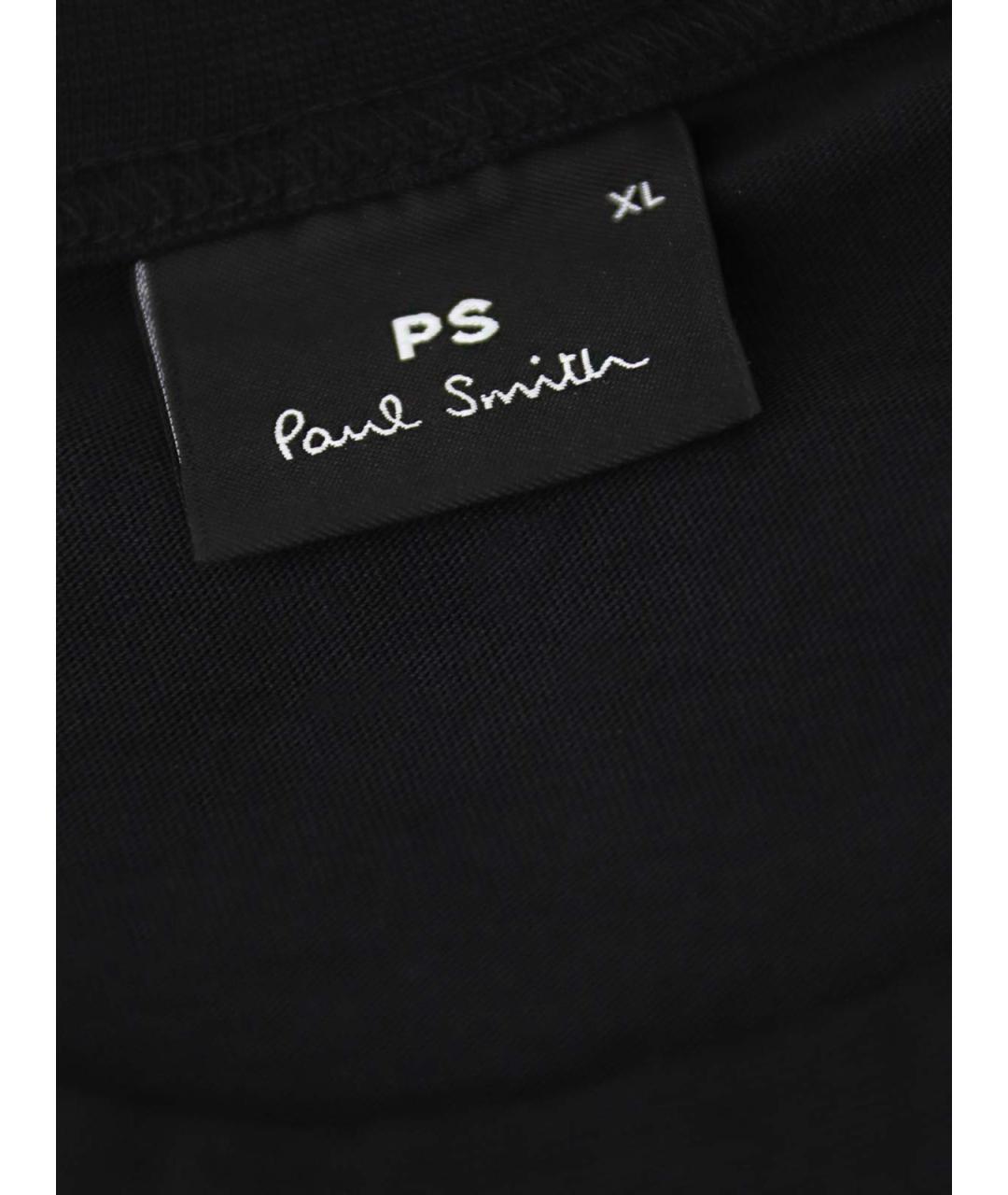 PS BY PAUL SMITH Черная хлопковая футболка, фото 4