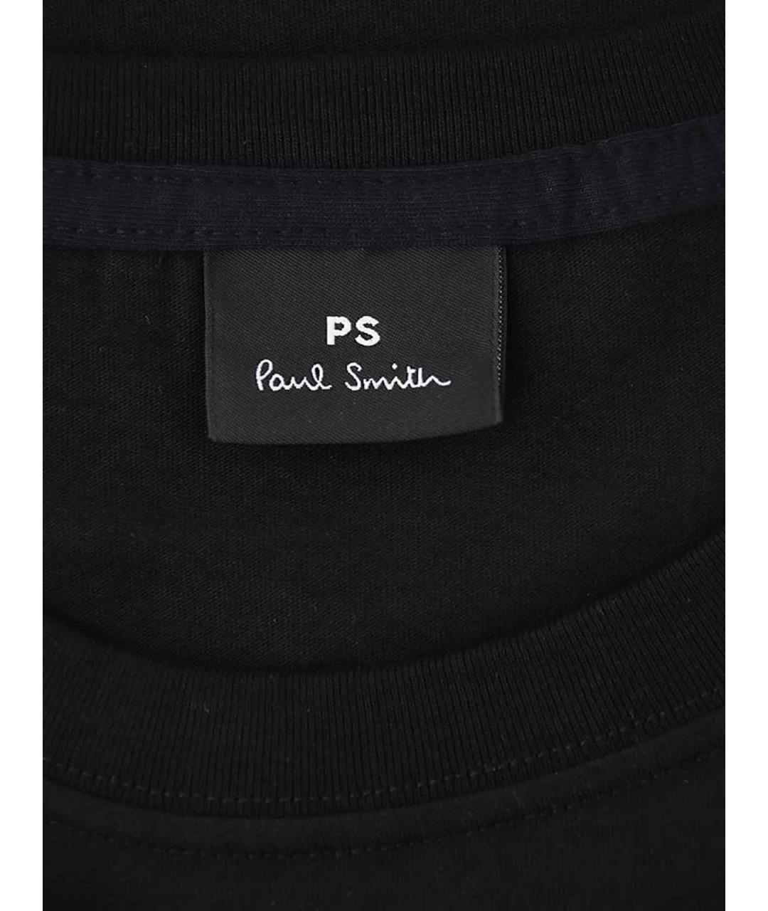 PS BY PAUL SMITH Черная хлопковая футболка, фото 5