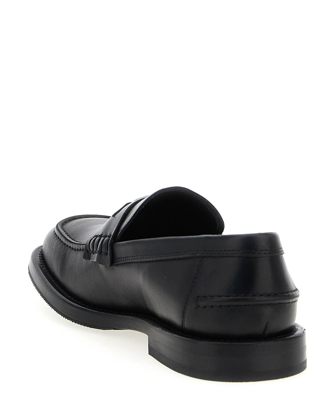 MOSCHINO Черные кожаные лоферы, фото 3