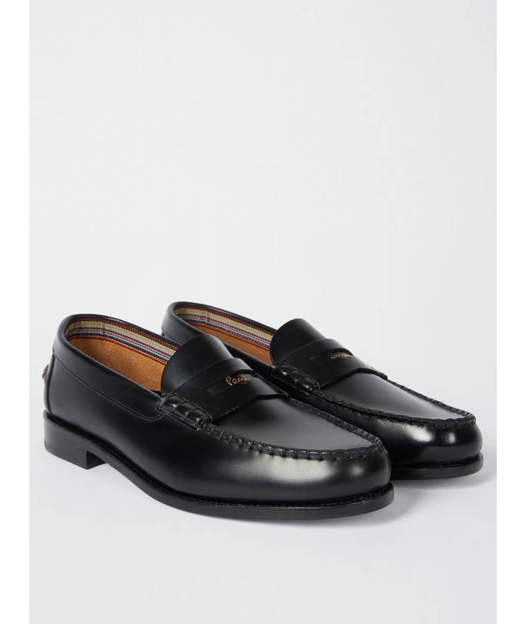 PAUL SMITH Черные кожаные лоферы, фото 2