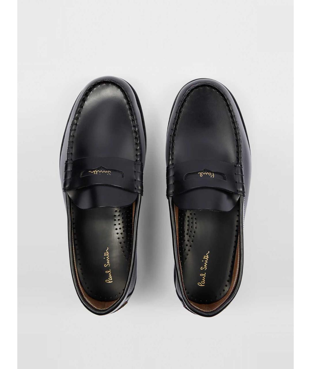PAUL SMITH Черные кожаные лоферы, фото 4