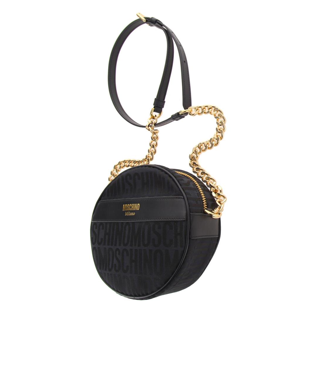 MOSCHINO Черная кожаная сумка через плечо, фото 2