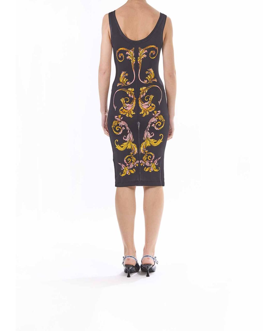 VERSACE JEANS COUTURE Черное вискозное повседневное платье, фото 4