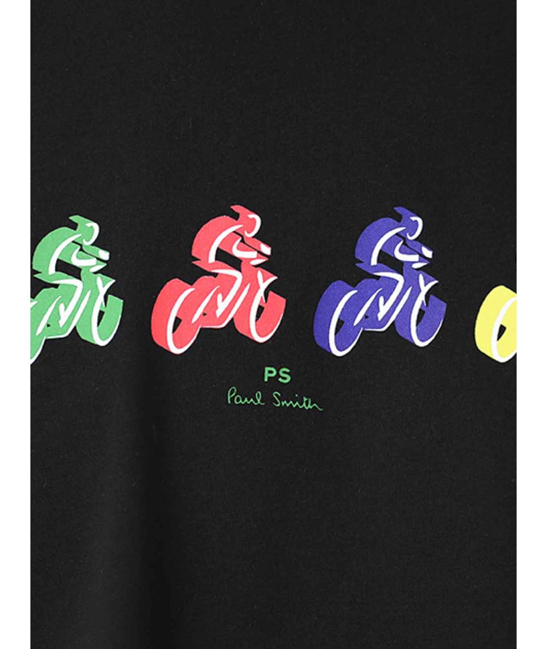 PS BY PAUL SMITH Черная хлопковая футболка, фото 4