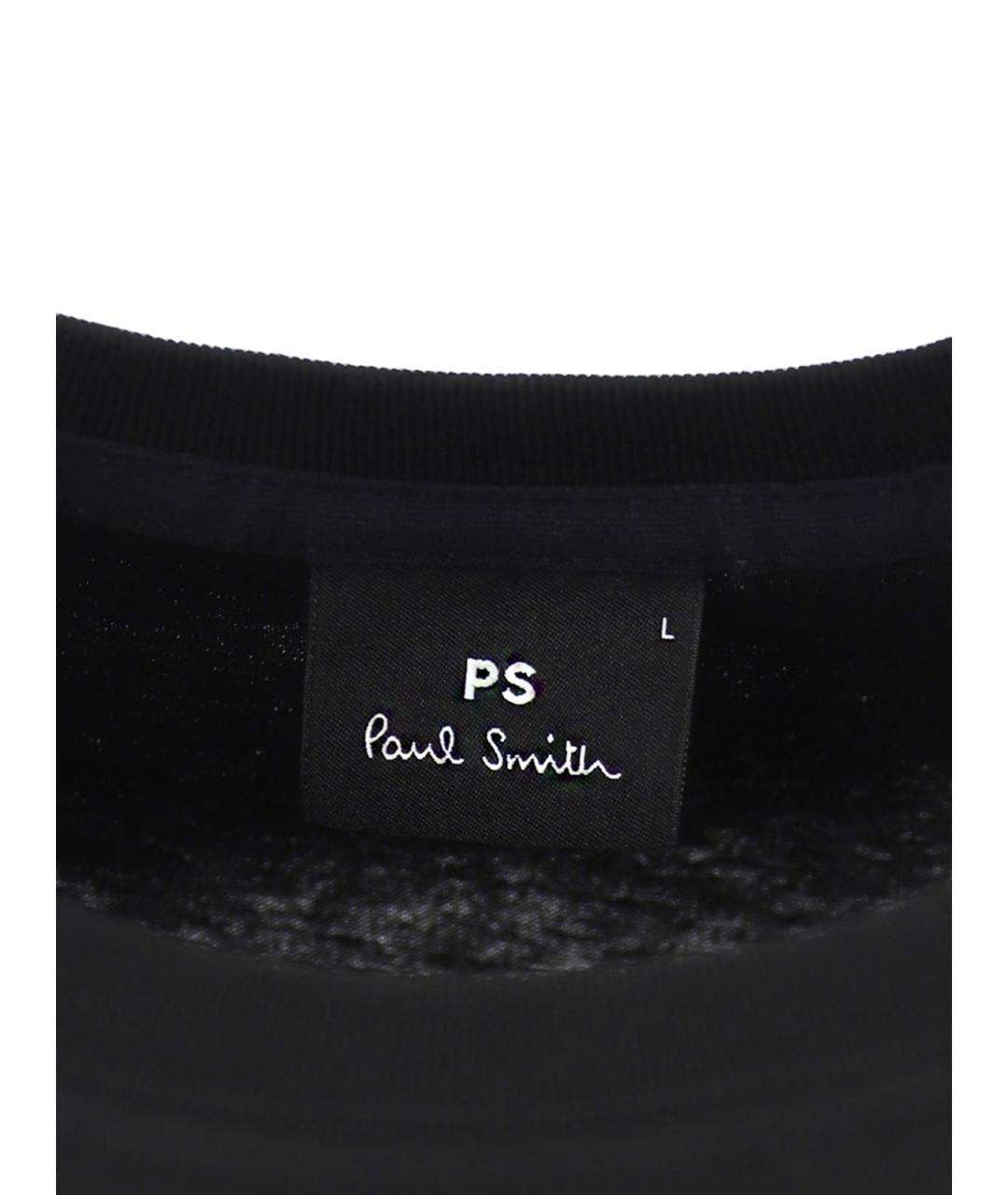 PS BY PAUL SMITH Черная хлопковая футболка, фото 5