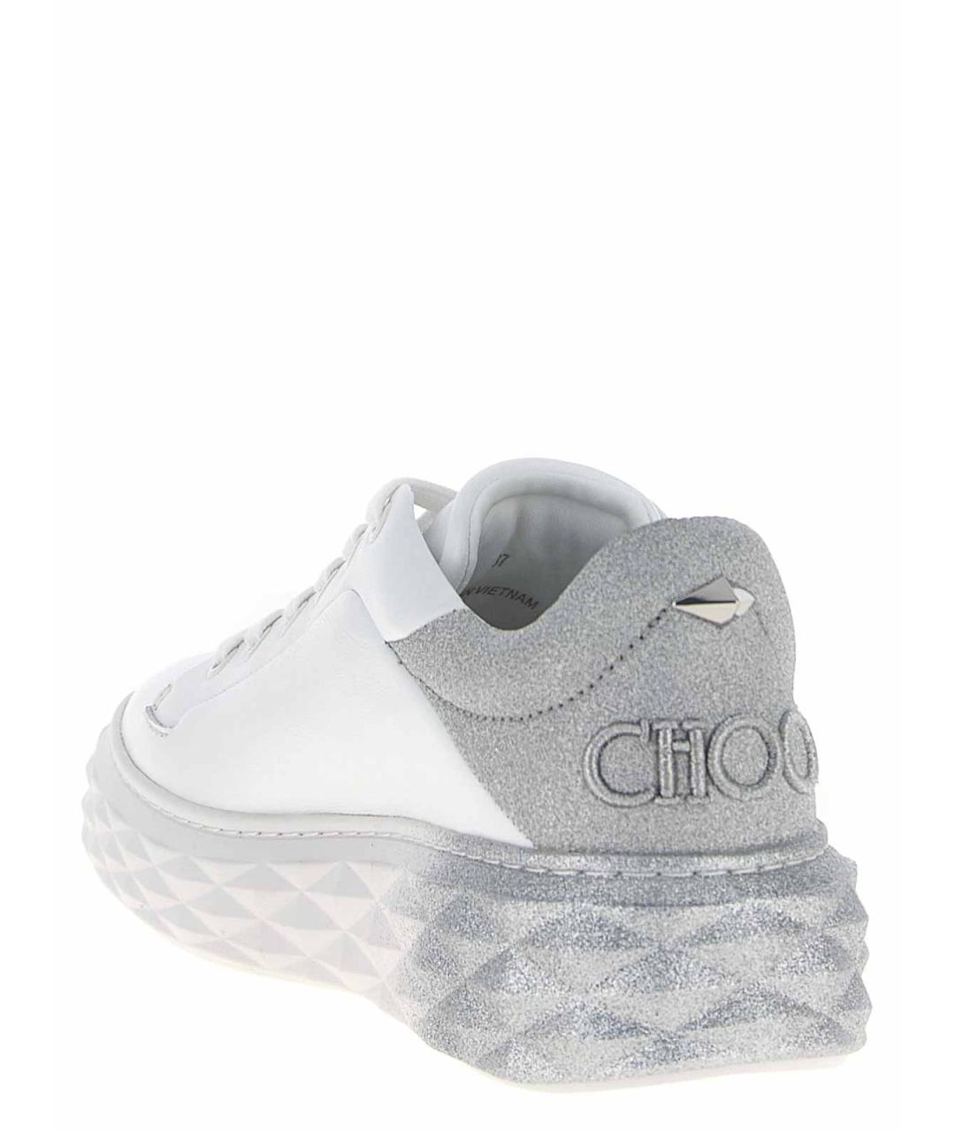 JIMMY CHOO Белые кожаные кроссовки, фото 3