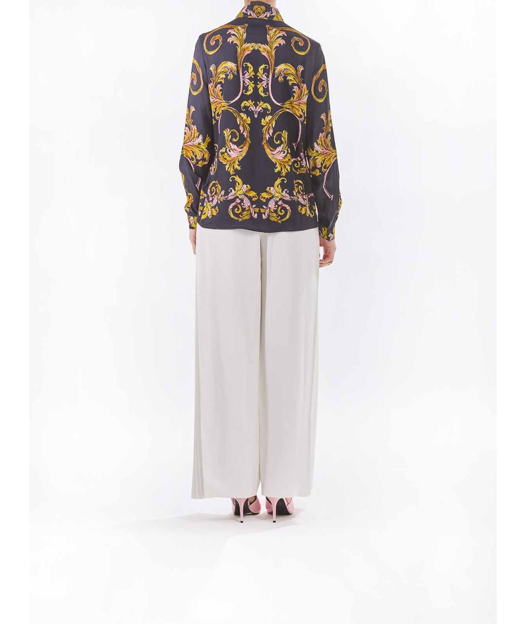 VERSACE JEANS COUTURE Черная вискозная рубашка, фото 4