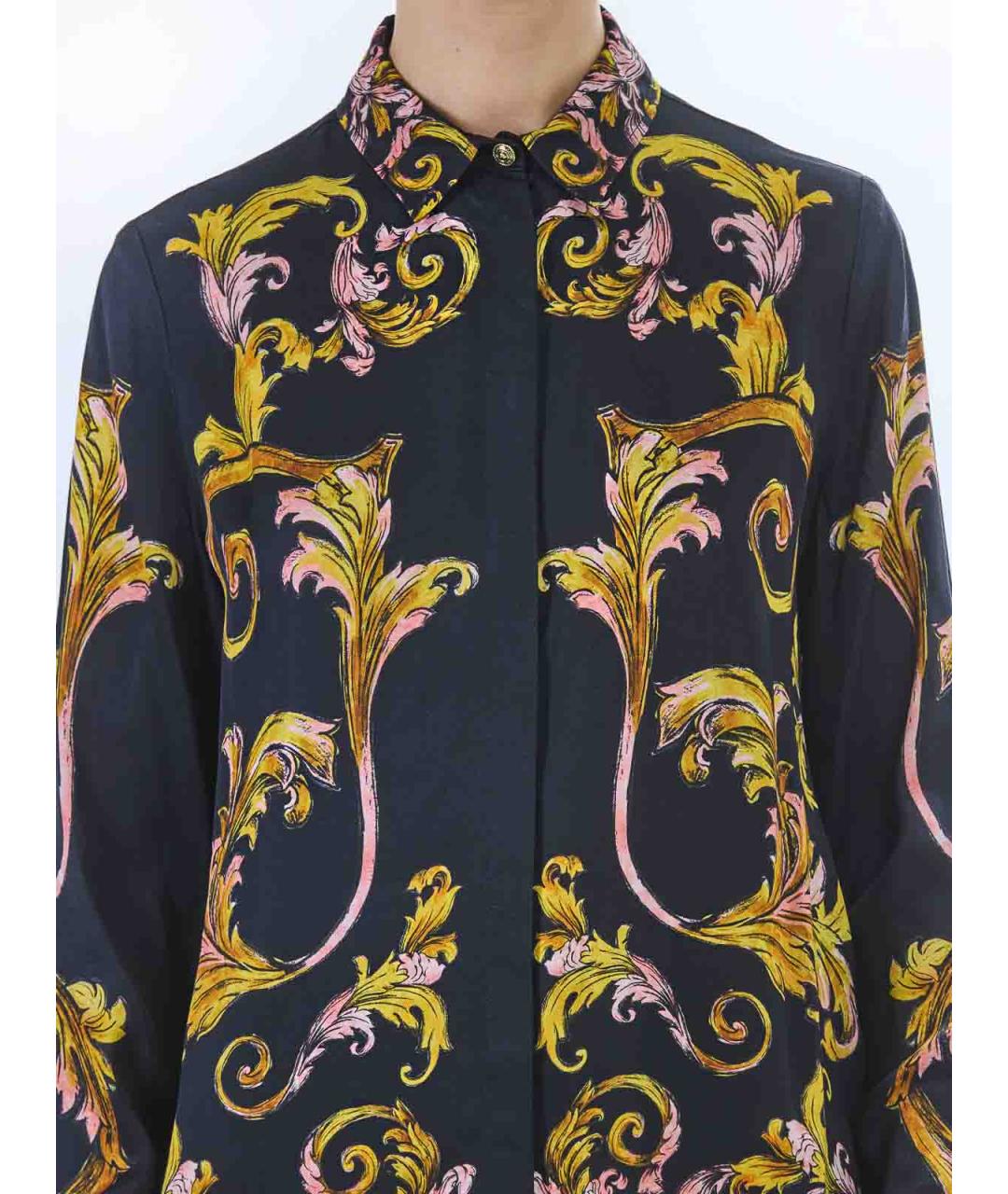 VERSACE JEANS COUTURE Черная вискозная рубашка, фото 5