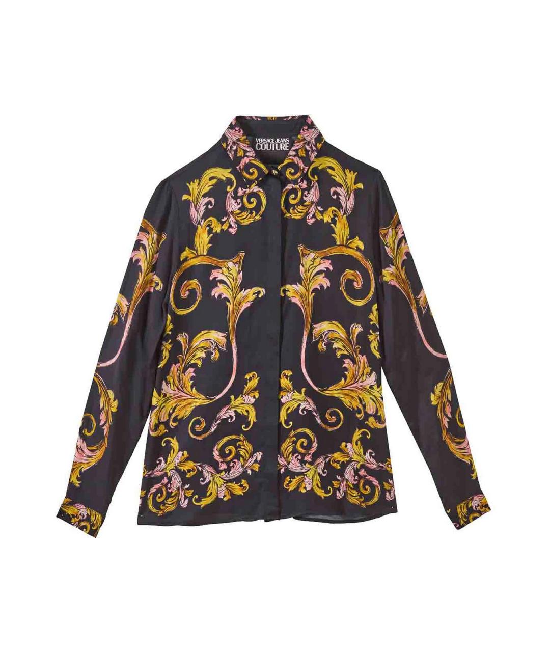 VERSACE JEANS COUTURE Черная вискозная рубашка, фото 1