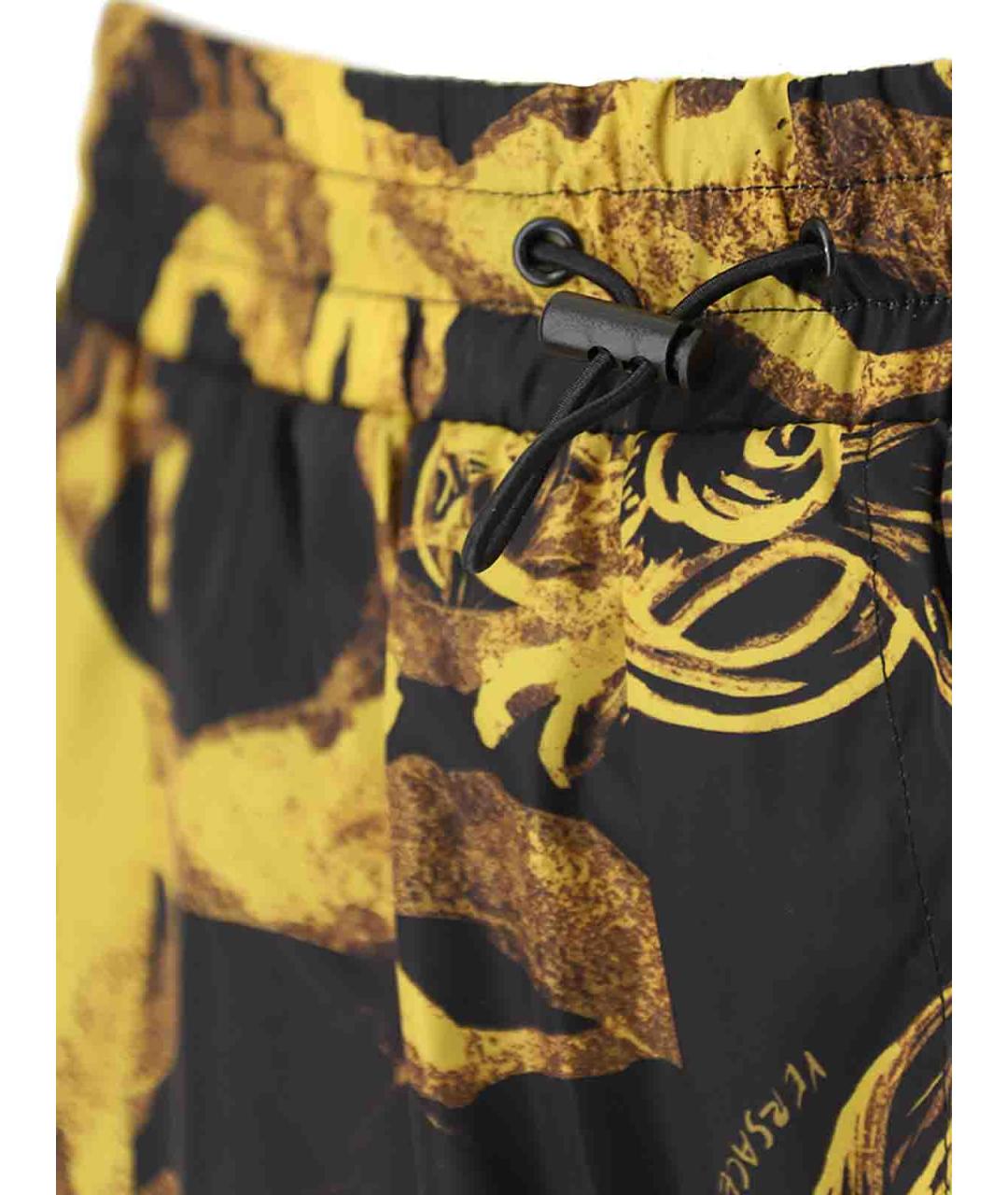 VERSACE JEANS COUTURE Черные полиэстеровые шорты, фото 4