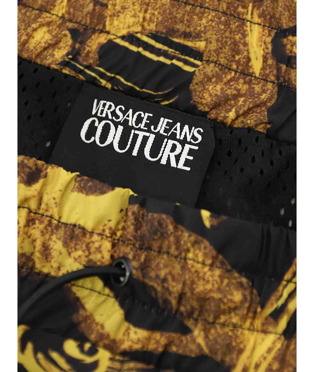 VERSACE JEANS COUTURE Черные полиэстеровые шорты, фото 5