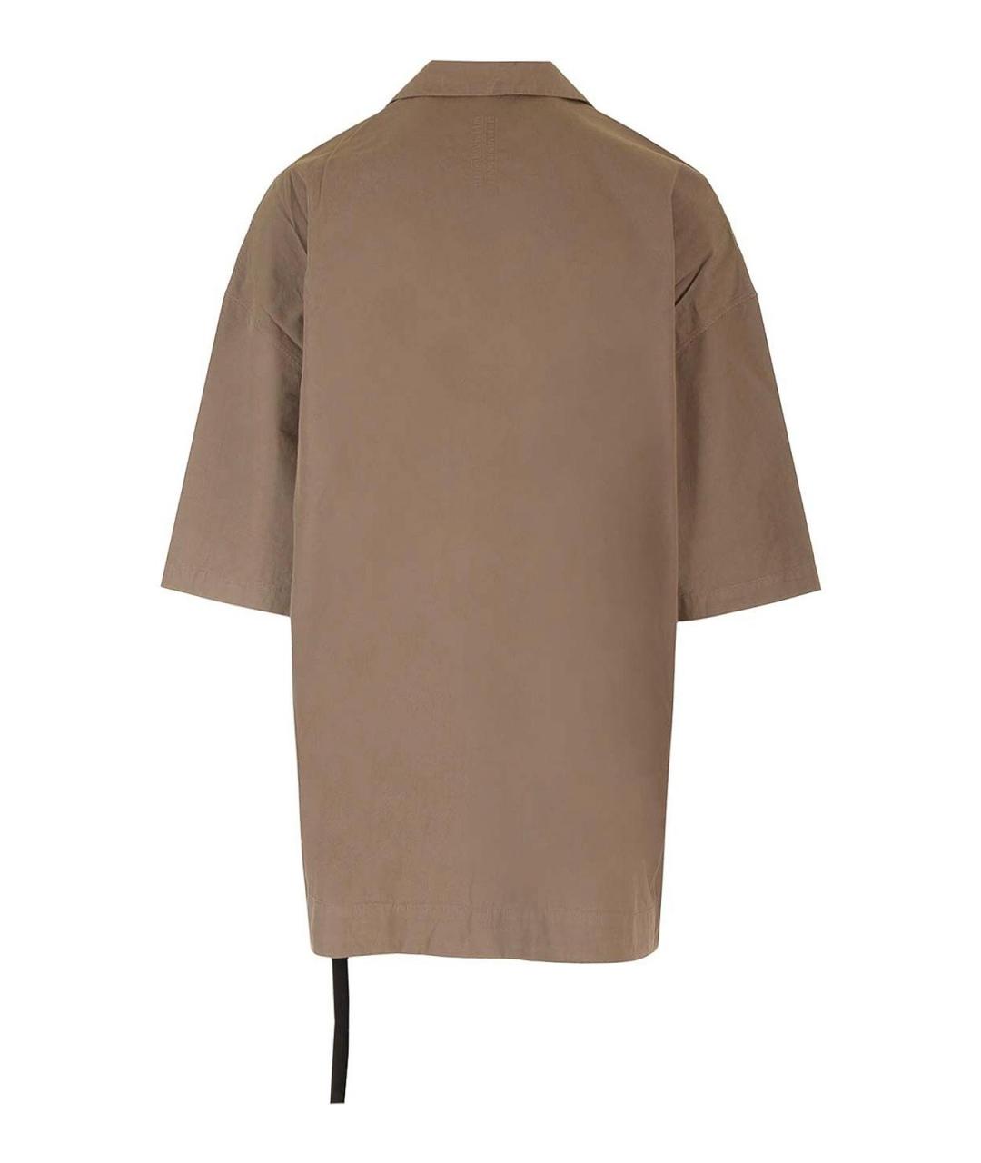 RICK OWENS DRKSHDW Бежевая хлопковая классическая рубашка, фото 2
