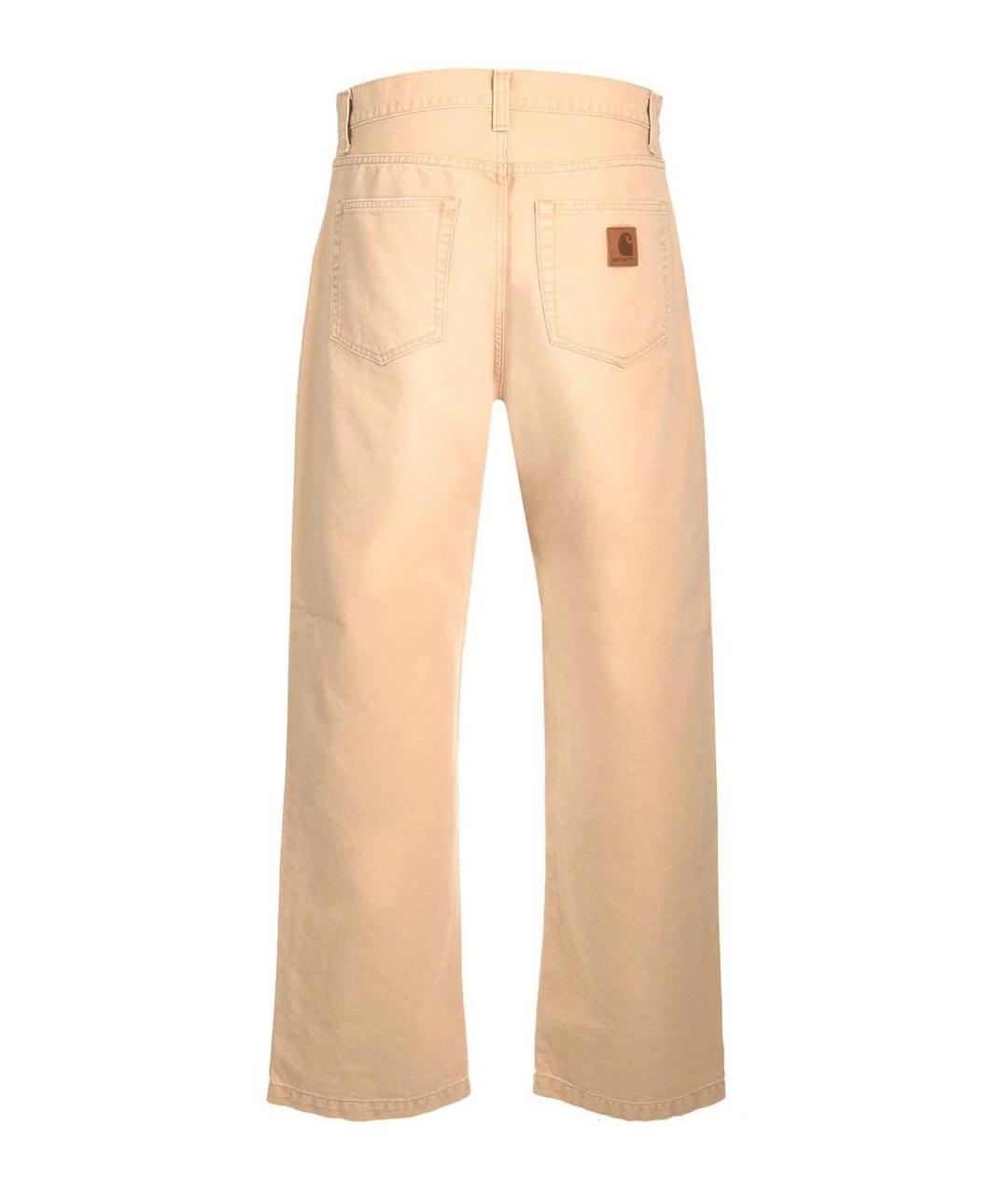 CARHARTT Бежевые хлопковые джинсы, фото 2