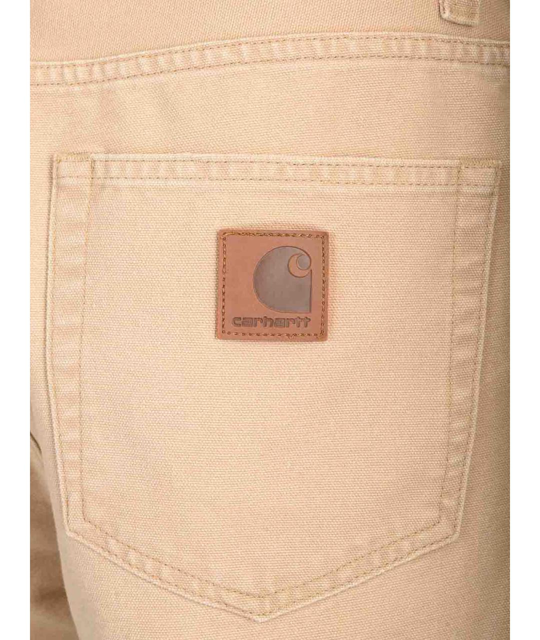 CARHARTT Бежевые хлопковые джинсы, фото 4