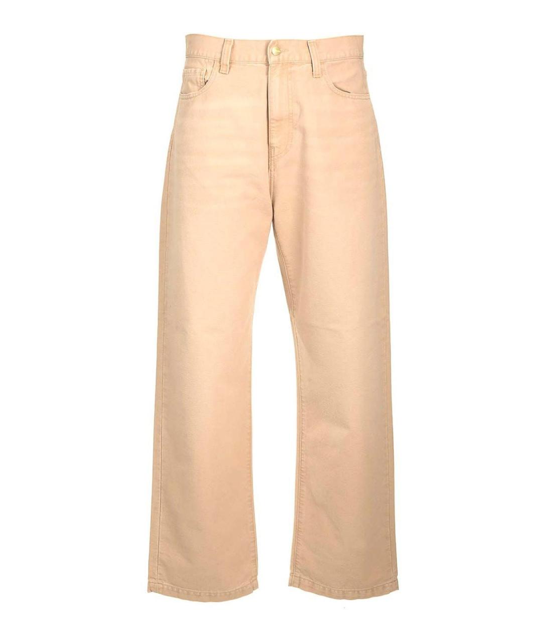 CARHARTT Бежевые хлопковые джинсы, фото 1