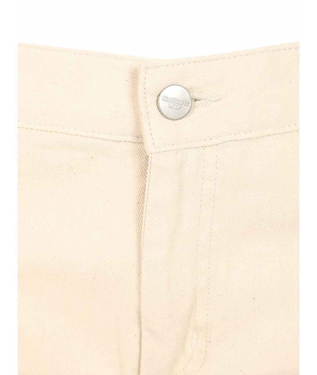 CARHARTT Бежевые хлопковые прямые брюки, фото 4