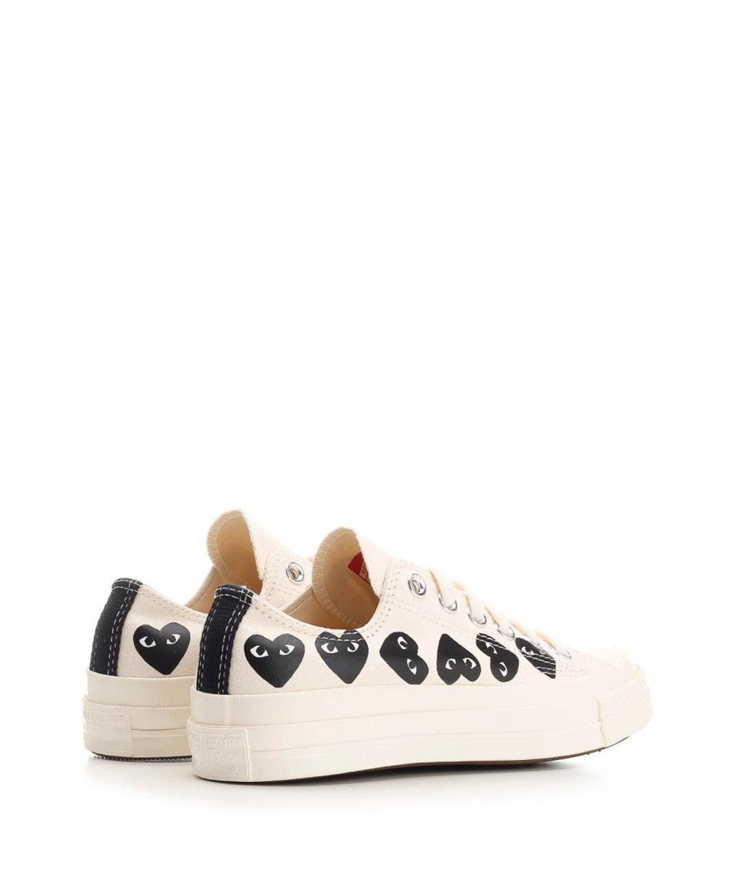 COMME DES GARÇONS PLAY Белые текстильные кроссовки, фото 5