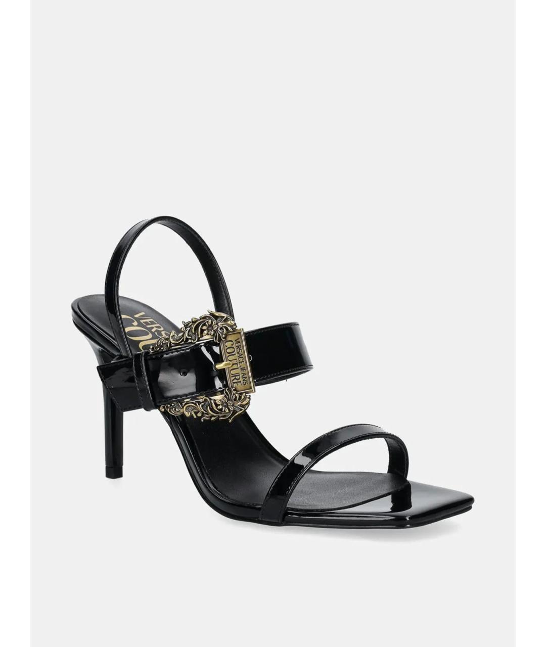 VERSACE JEANS COUTURE Черные сандалии, фото 2