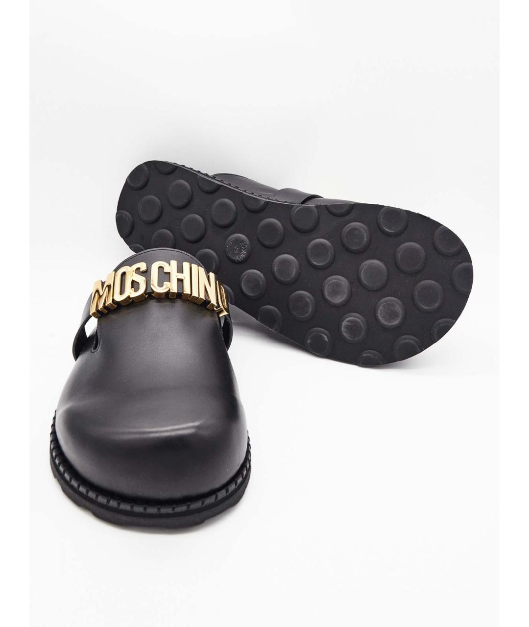 MOSCHINO Черные резиновые сандалии, фото 4