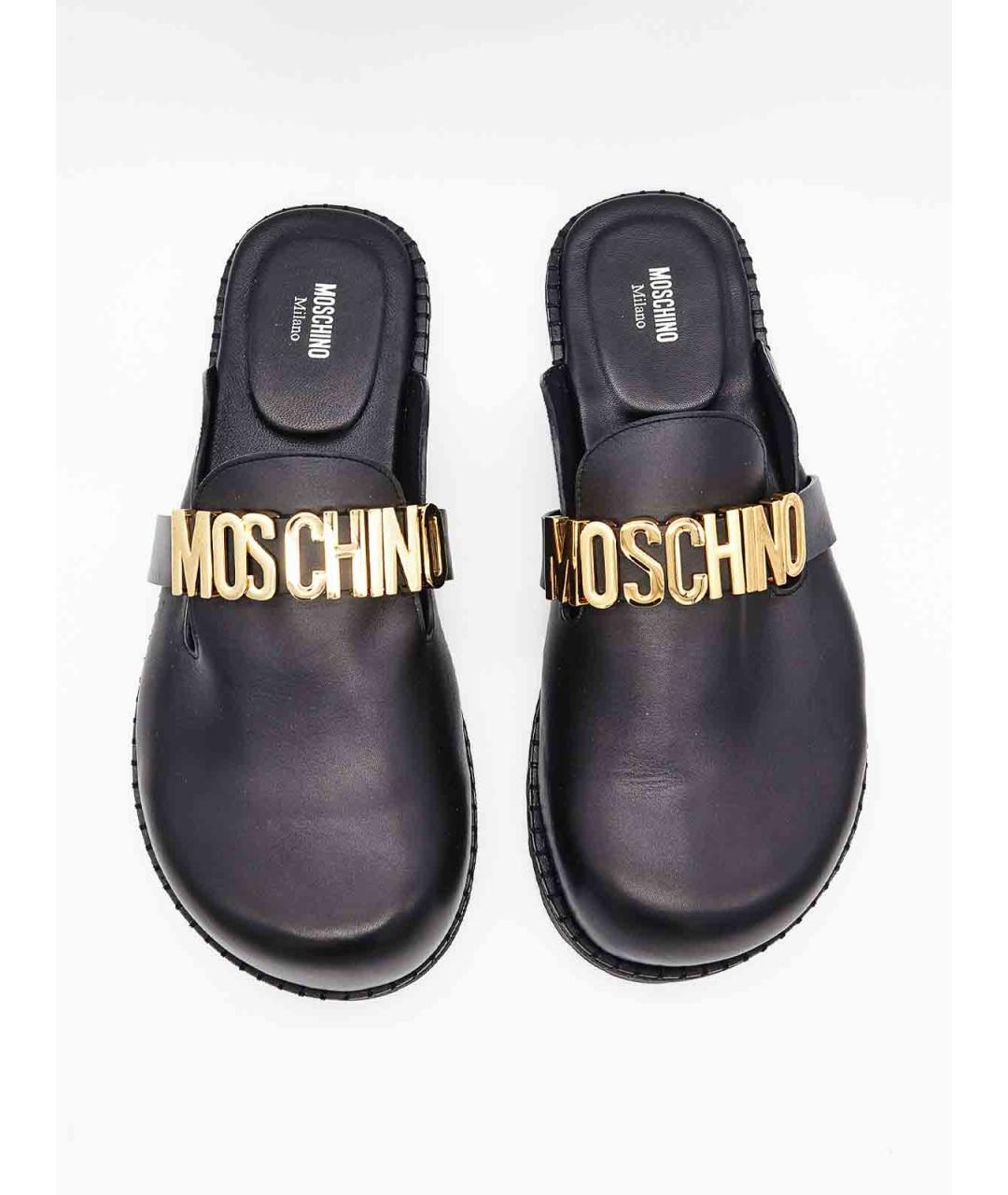 MOSCHINO Черные резиновые сандалии, фото 2
