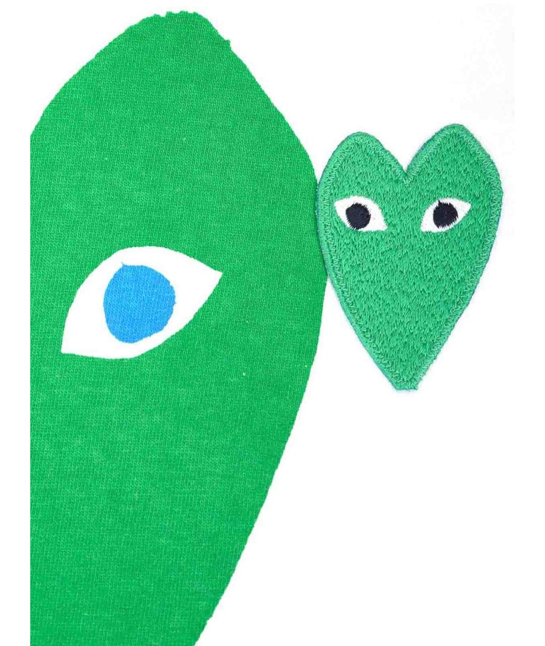 COMME DES GARÇONS PLAY Белая хлопковая футболка, фото 3