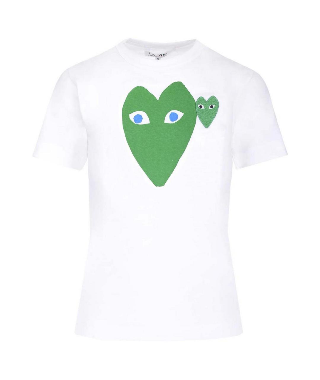 COMME DES GARÇONS PLAY Белая хлопковая футболка, фото 1