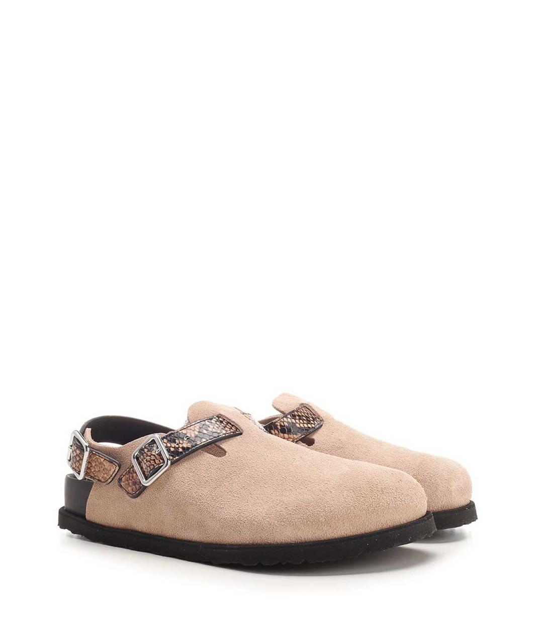 BIRKENSTOCK Бежевые замшевые сандалии, фото 2