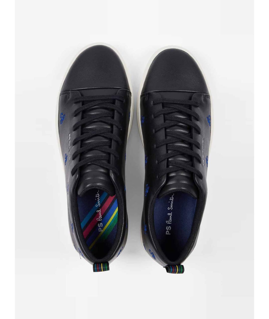PS BY PAUL SMITH Черные кожаные низкие кроссовки / кеды, фото 3