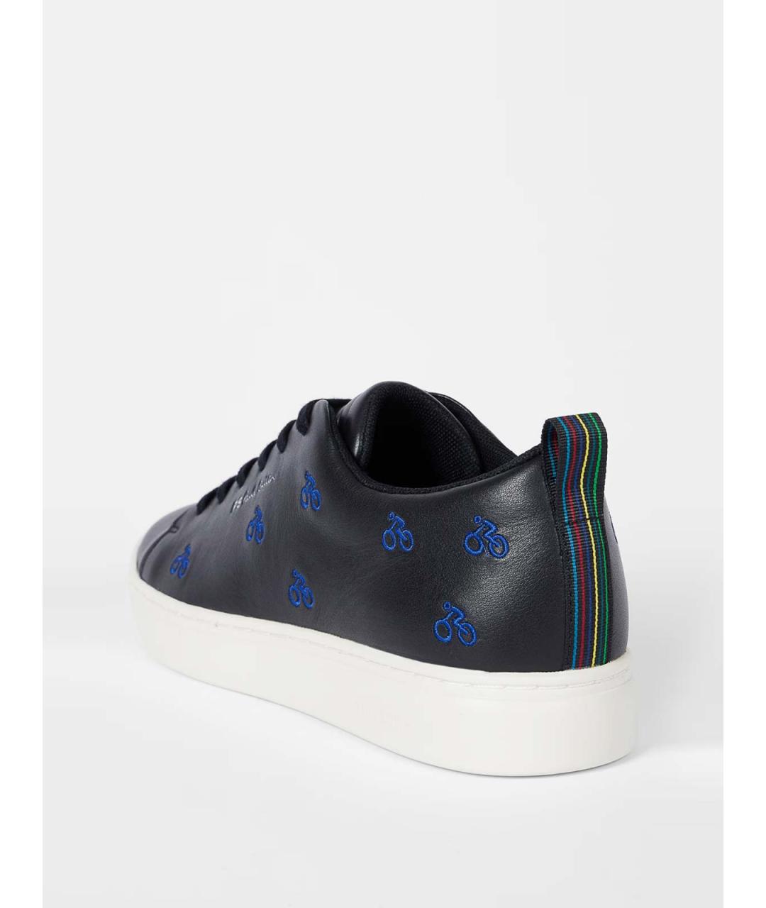 PS BY PAUL SMITH Черные кожаные низкие кроссовки / кеды, фото 4