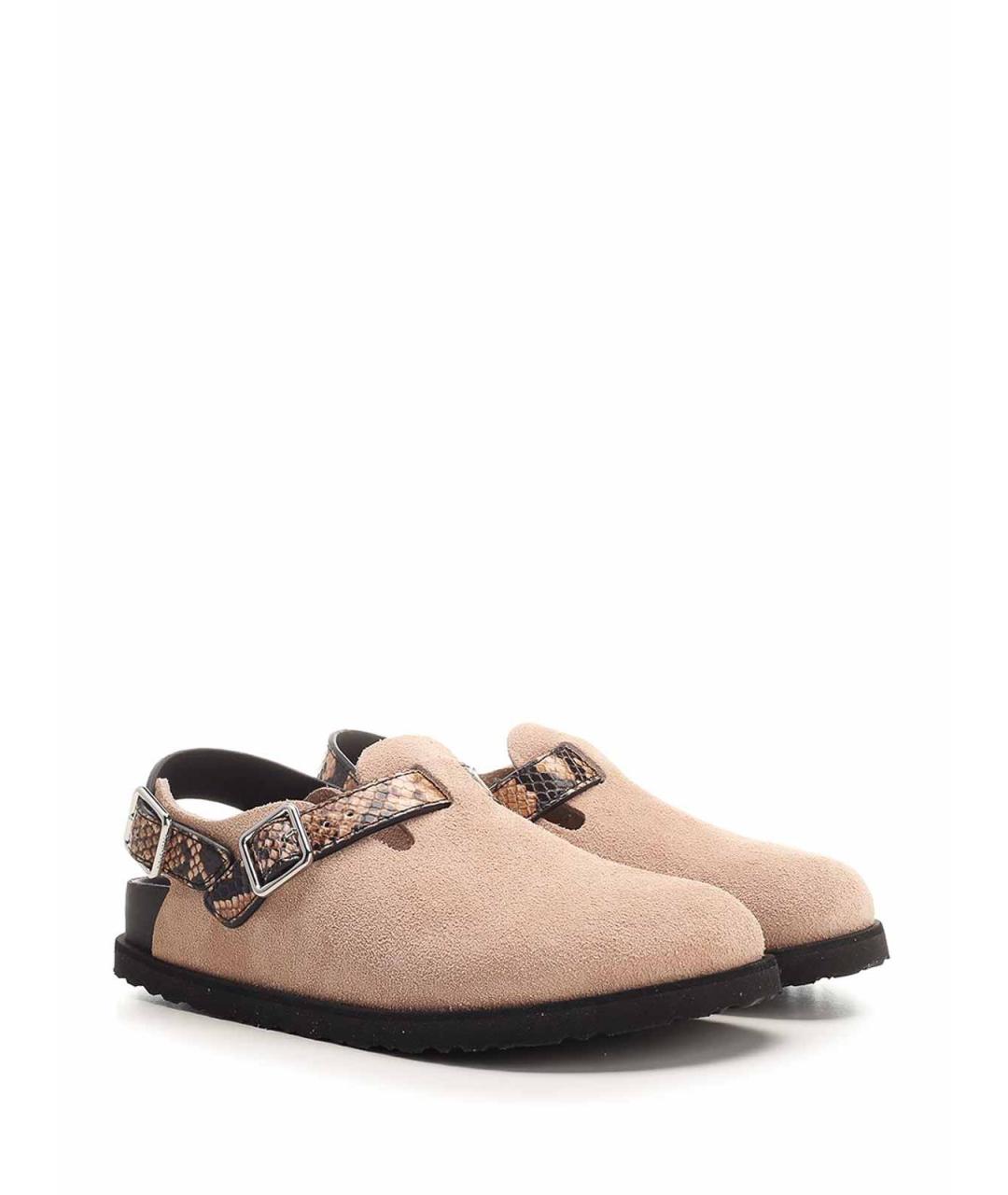BIRKENSTOCK Бежевые замшевые мюли, фото 2