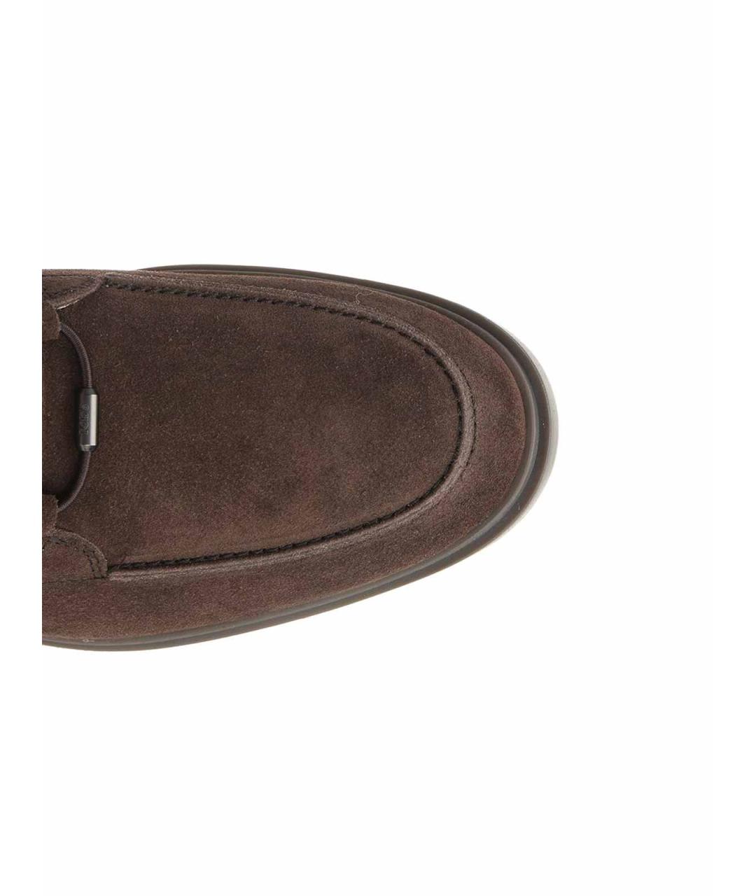 TOD'S Коричневые замшевые высокие ботинки, фото 4