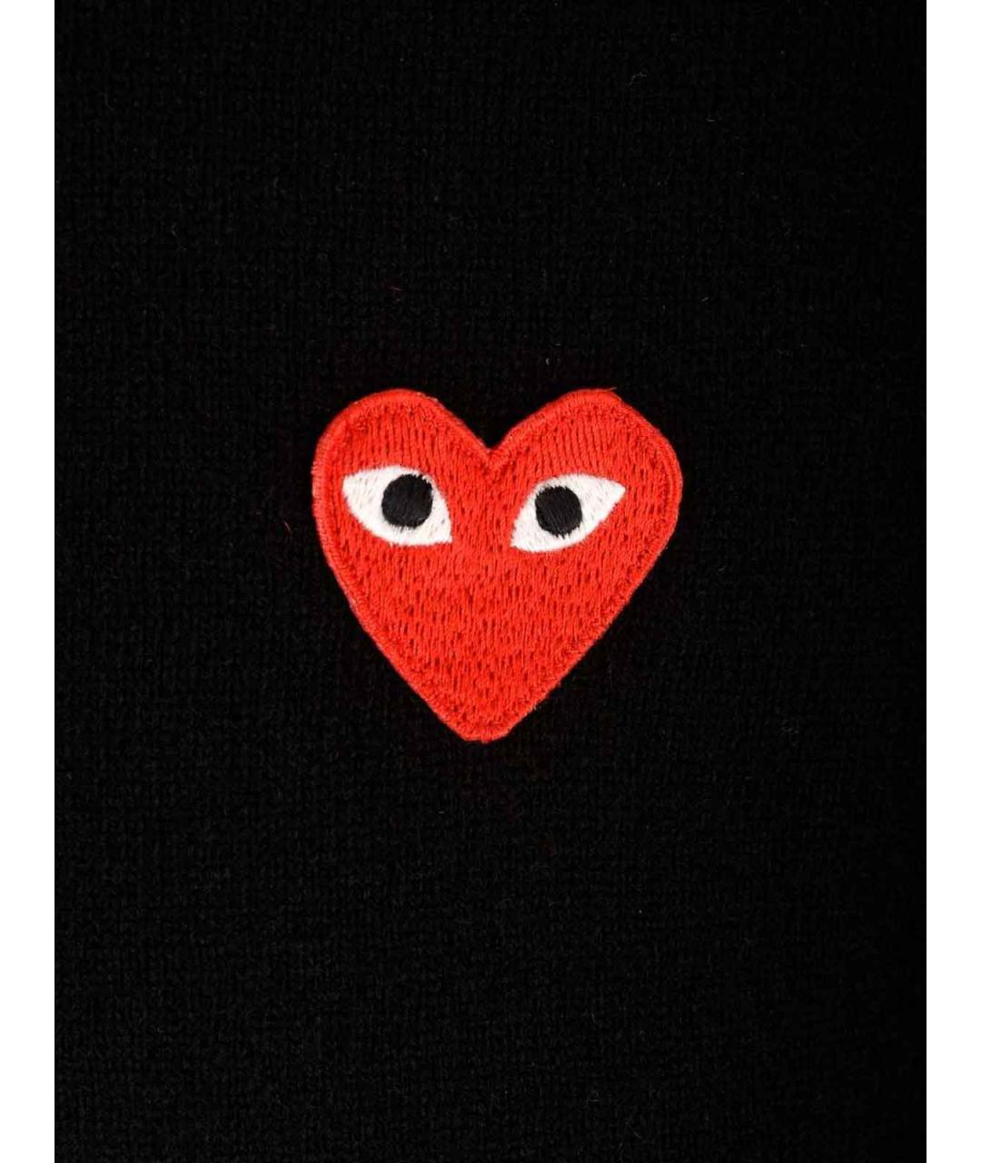 COMME DES GARÇONS PLAY Черный шерстяной джемпер / свитер, фото 3