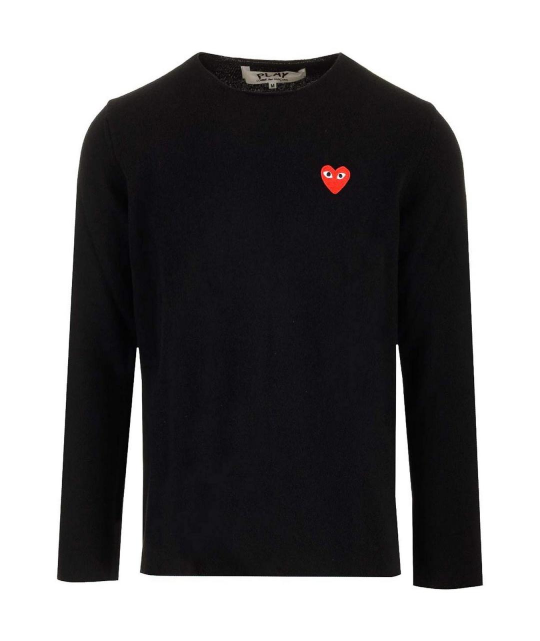 COMME DES GARÇONS PLAY Черный шерстяной джемпер / свитер, фото 1