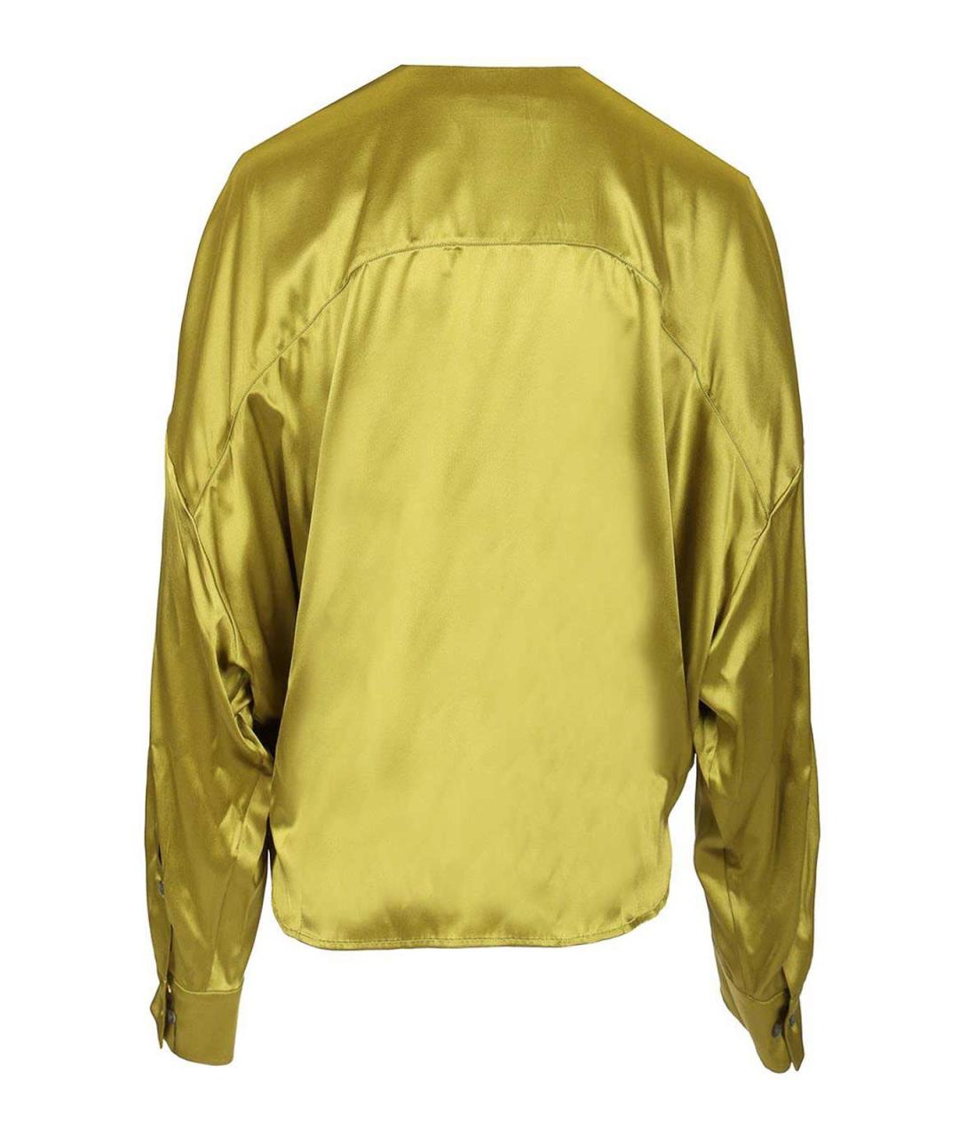 DRIES VAN NOTEN Зеленая шелковая майка, фото 2