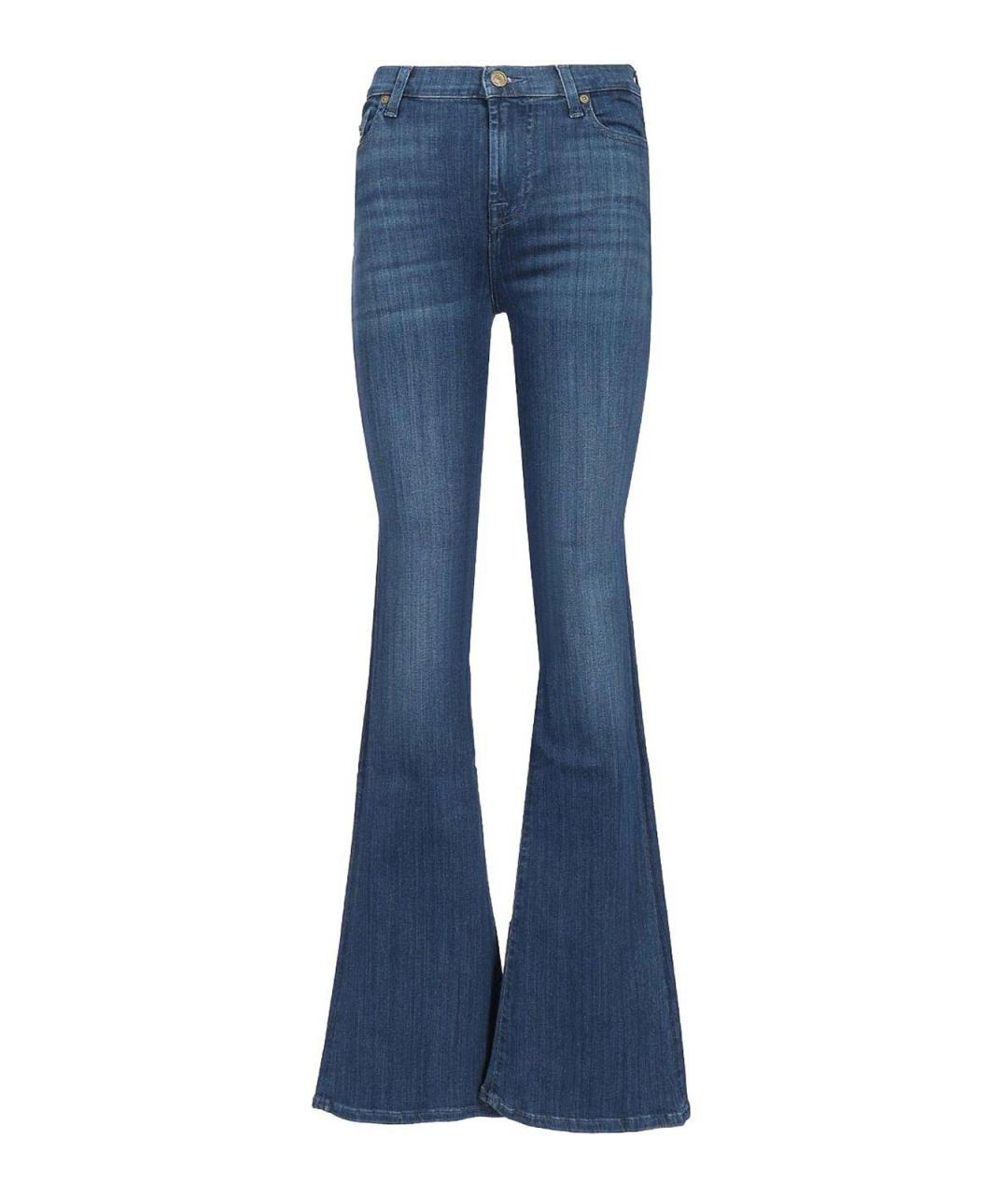 7 FOR ALL MANKIND Синие хлопковые джинсы клеш, фото 1