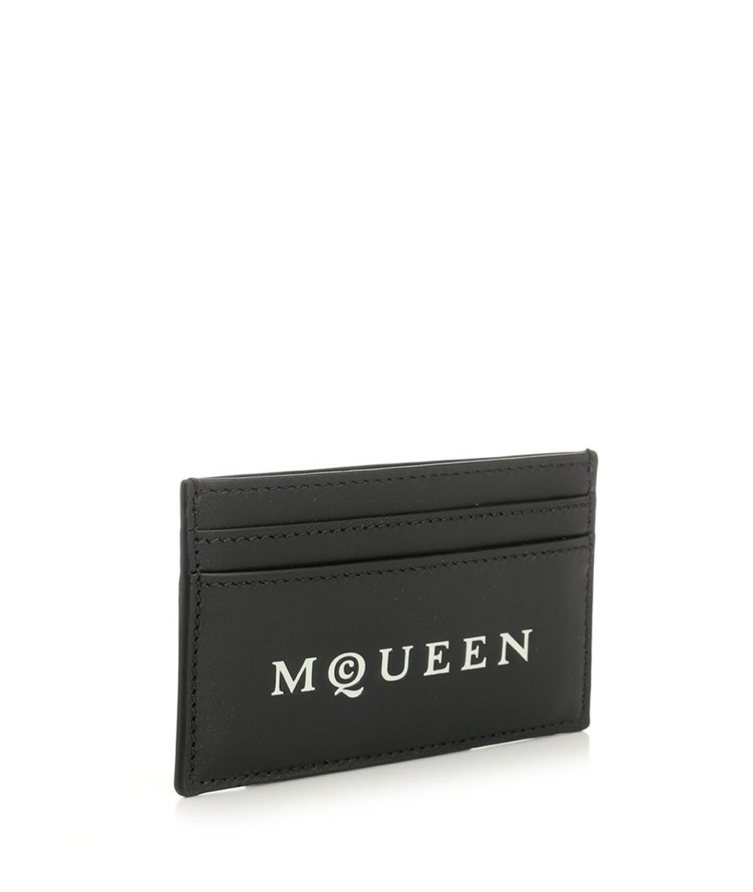ALEXANDER MCQUEEN Черный кожаный кардхолдер, фото 2