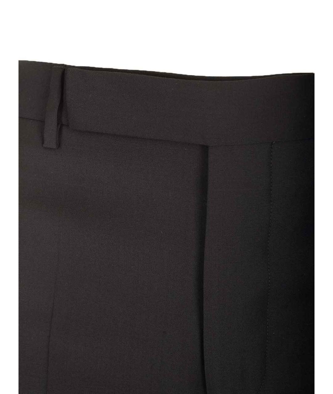 RICK OWENS Черные шерстяные прямые брюки, фото 4